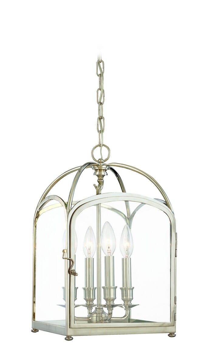 Hudson Valley Oxford 4-Light 18" Pendant Light in Polished Nickel