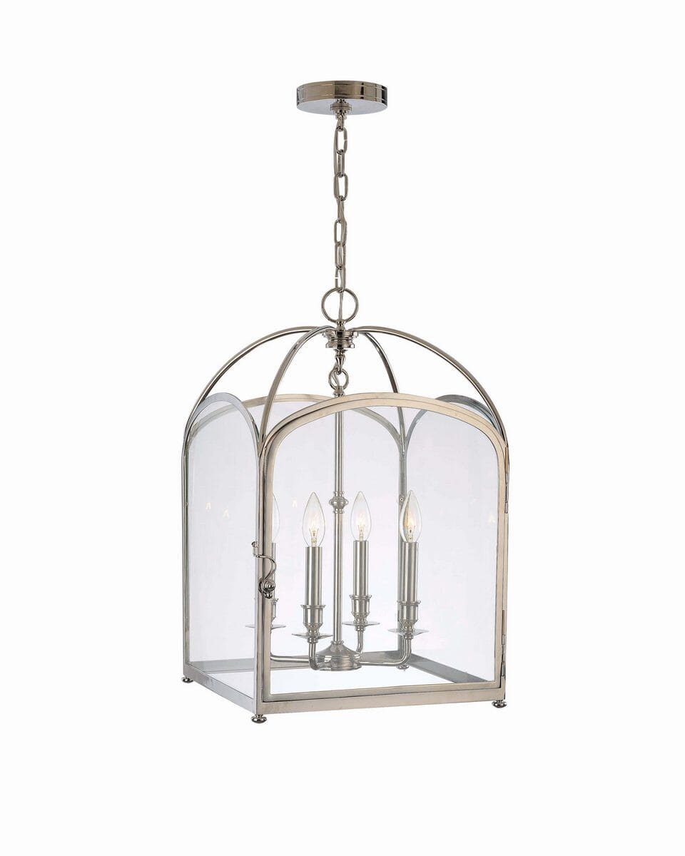 Hudson Valley Oxford 4-Light 22" Pendant Light in Polished Nickel