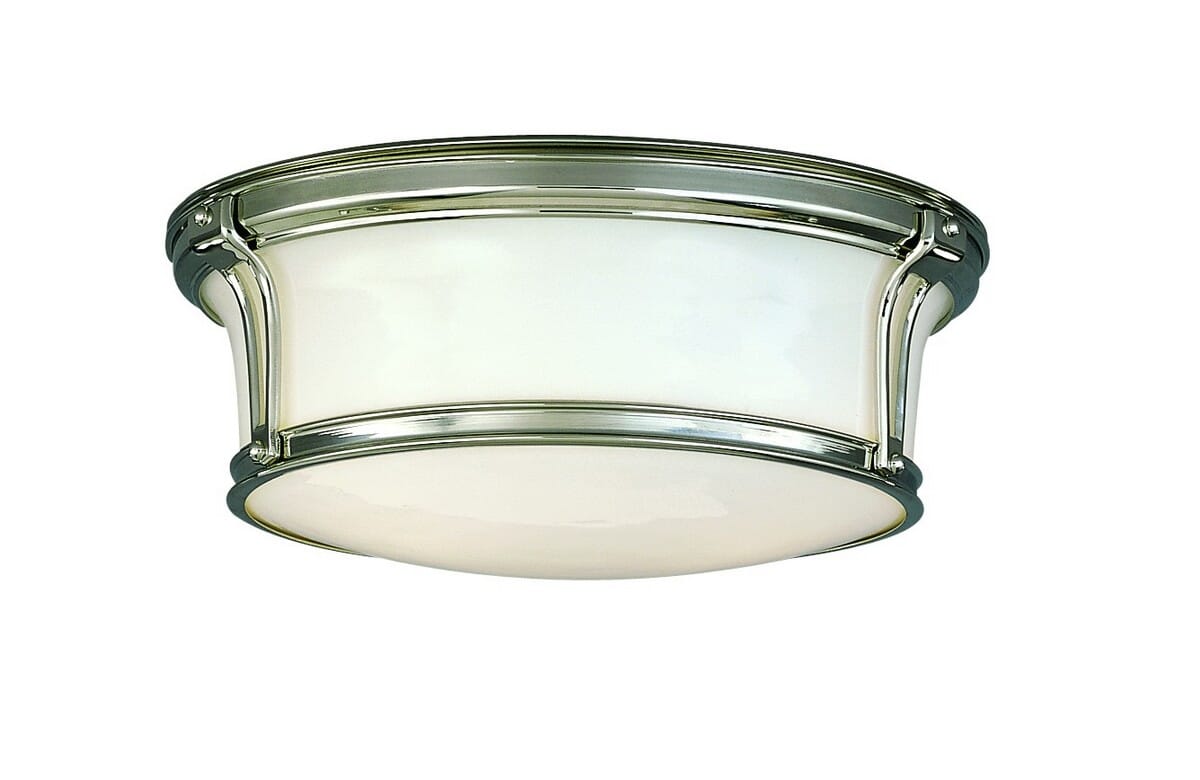 Hudson Valley Newport 2-Light Ceiling Light in Polished Nickel