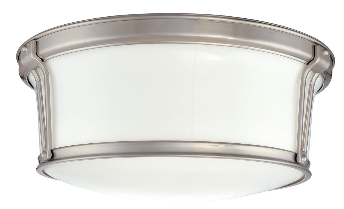 Hudson Valley Newport 2-Light Ceiling Light in Satin Nickel