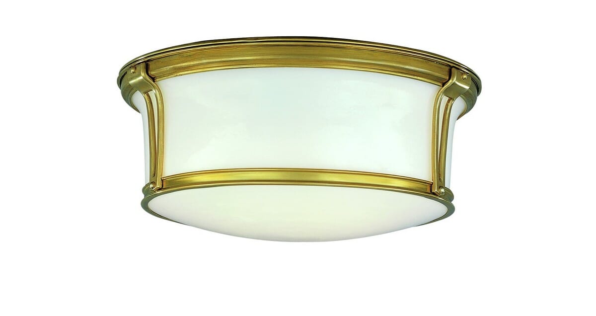 Hudson Valley Newport 3-Light Ceiling Light in Aged Brass