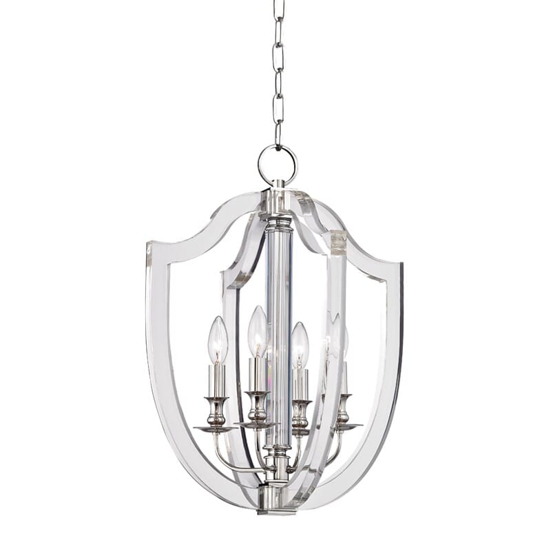 Hudson Valley Arietta 4-Light 22" Pendant Light in Polished Nickel