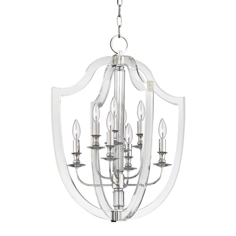 Hudson Valley Arietta 8-Light Chandelier in Polished Nickel