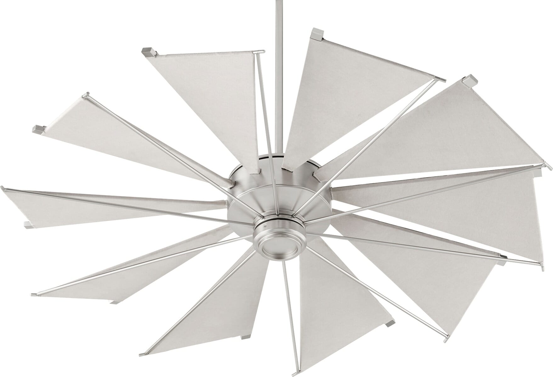 Quorum Mykonos 52" Indoor/Outdoor Ceiling Fan in Satin Nickel