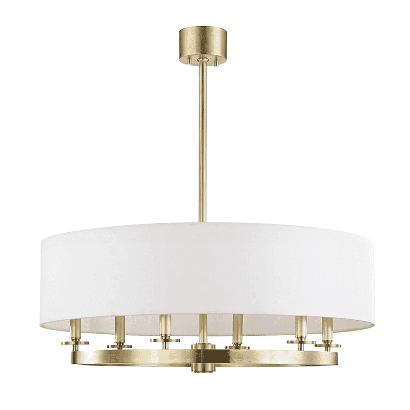 Hudson Valley Durham 6-Light 12" Pendant Light in Aged Brass