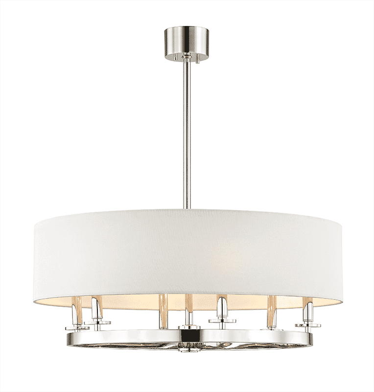 Hudson Valley Durham 6-Light 12" Pendant Light in Polished Nickel