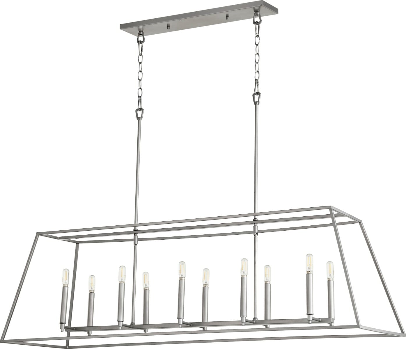 Quorum Gabriel 10-Light 17" Pendant Light in Classic Nickel