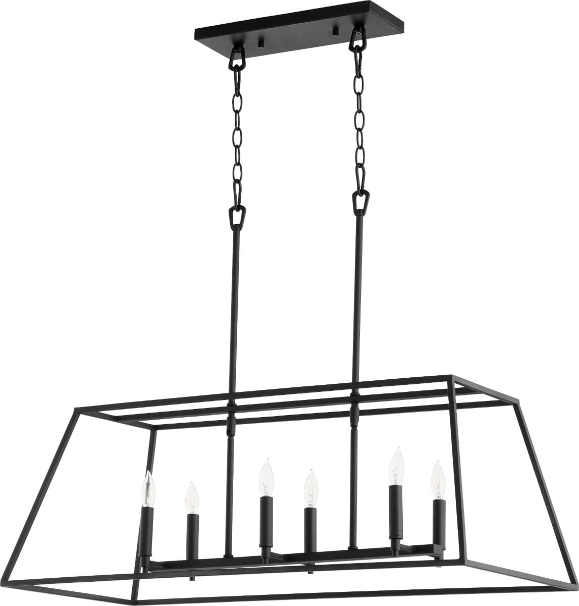 Quorum Gabriel 6-Light 15" Pendant Light in Noir