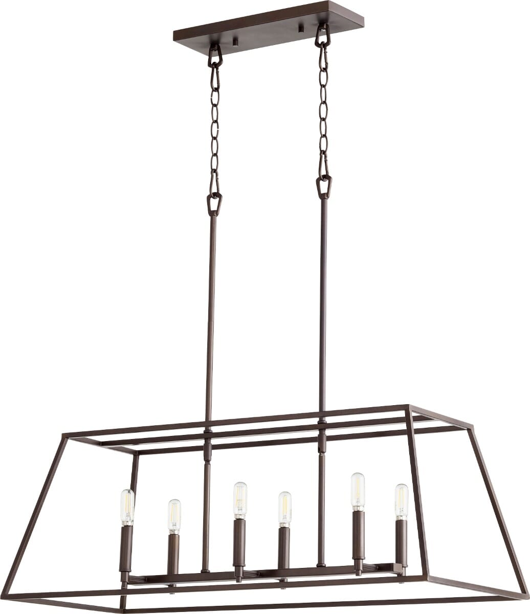 Quorum Gabriel 6-Light 15" Foyer Light in Oiled Bronze