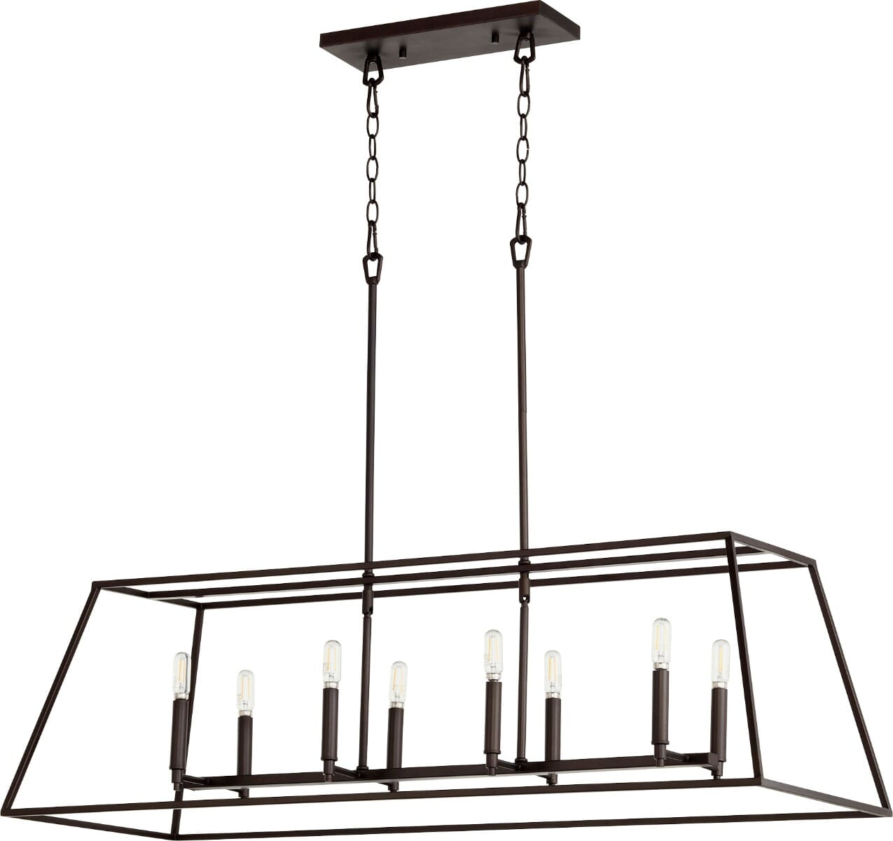 Quorum Gabriel 8-Light 17" Foyer Light in Oiled Bronze