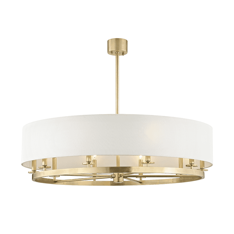 Hudson Valley Durham 10-Light Kitchen Island Light in Aged Brass