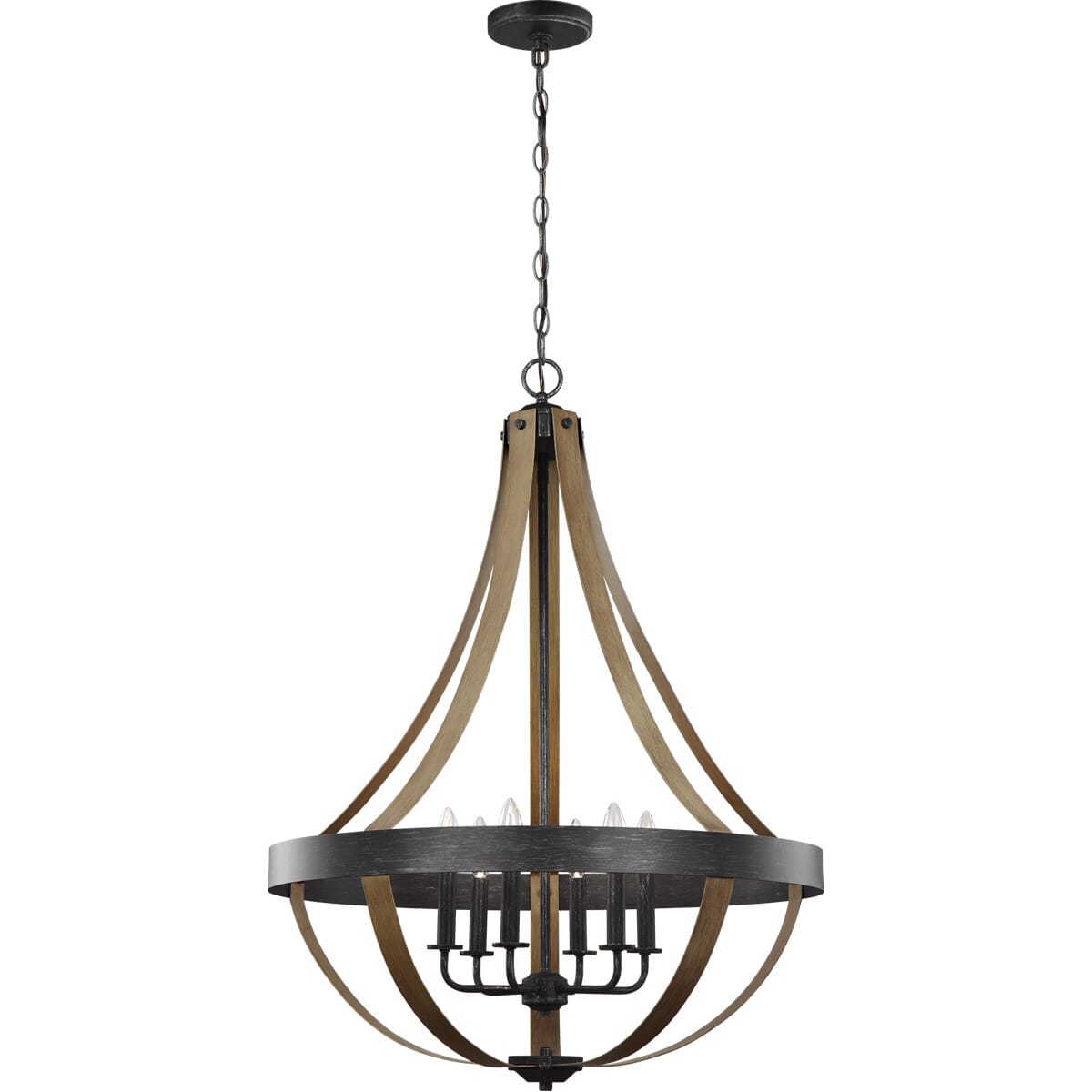 Sea Gull Davlin 6-Light 35" Pendant Light in Stardust