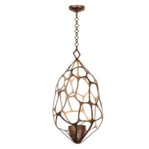 Kalco Fossil 1-Light 1-Light Pendant in Bronze Gold