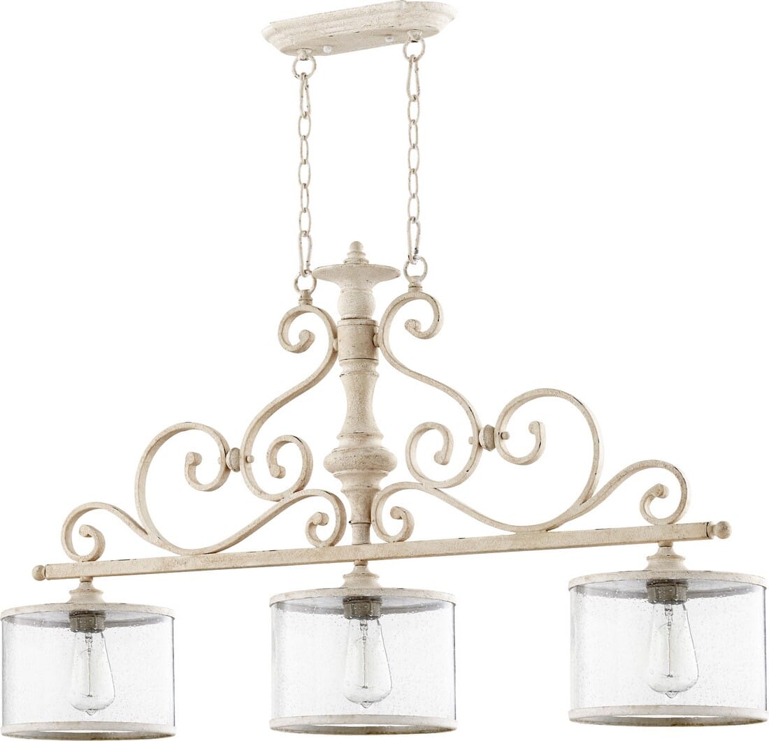 Quorum San Miguel 3-Light 42" Ceiling Island Light in Persian White