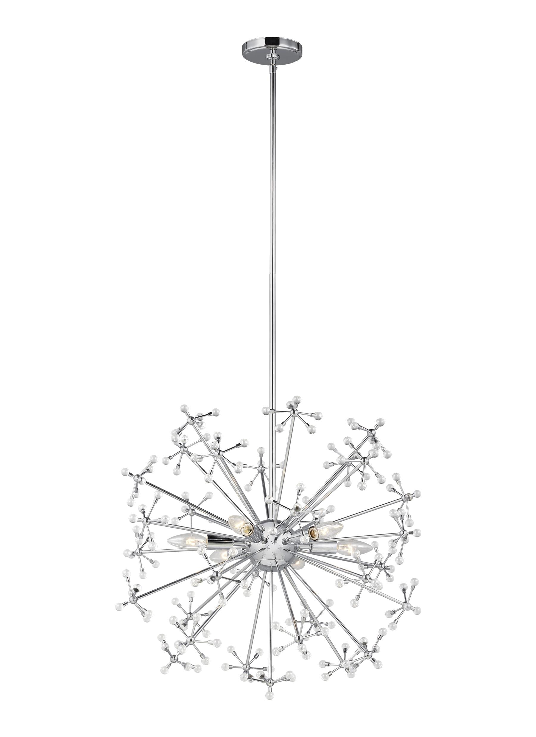 Sea Gull Davi 6-Light LED Pendant Light in Chrome