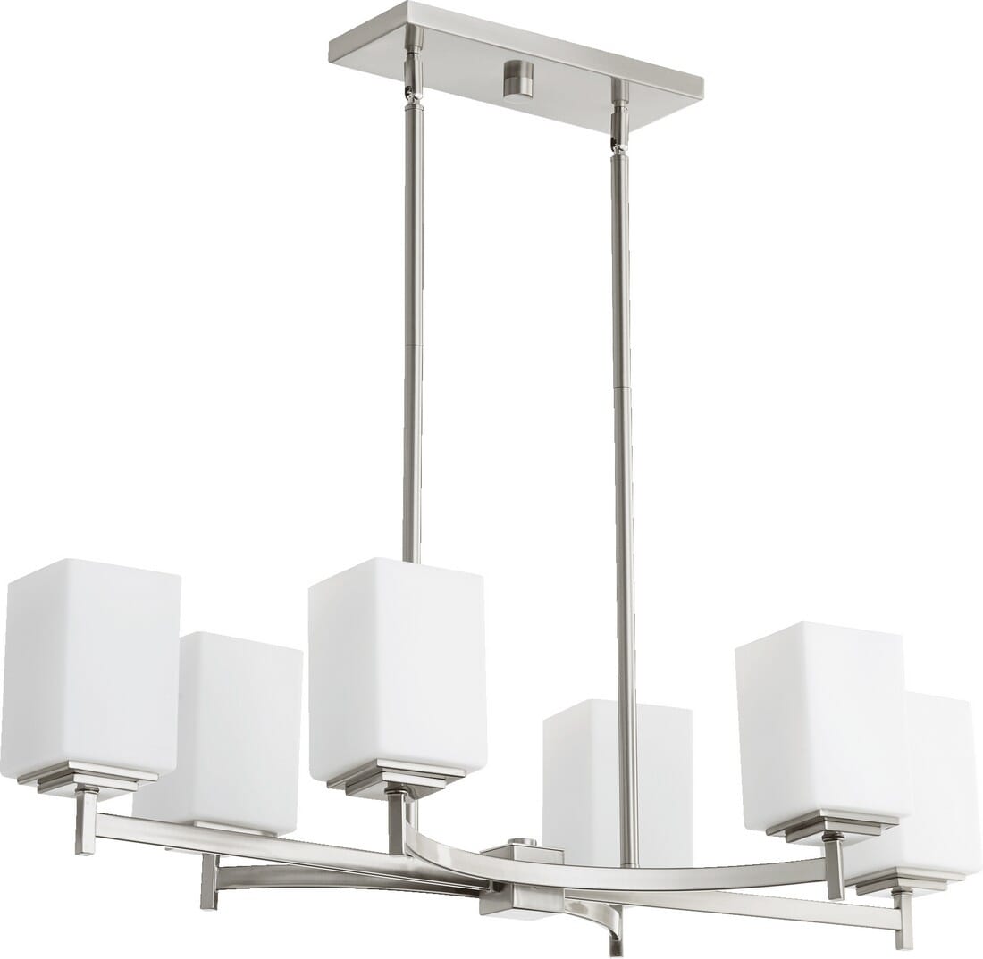 Quorum Delta 6-Light 16" Ceiling Island Light in Satin Nickel