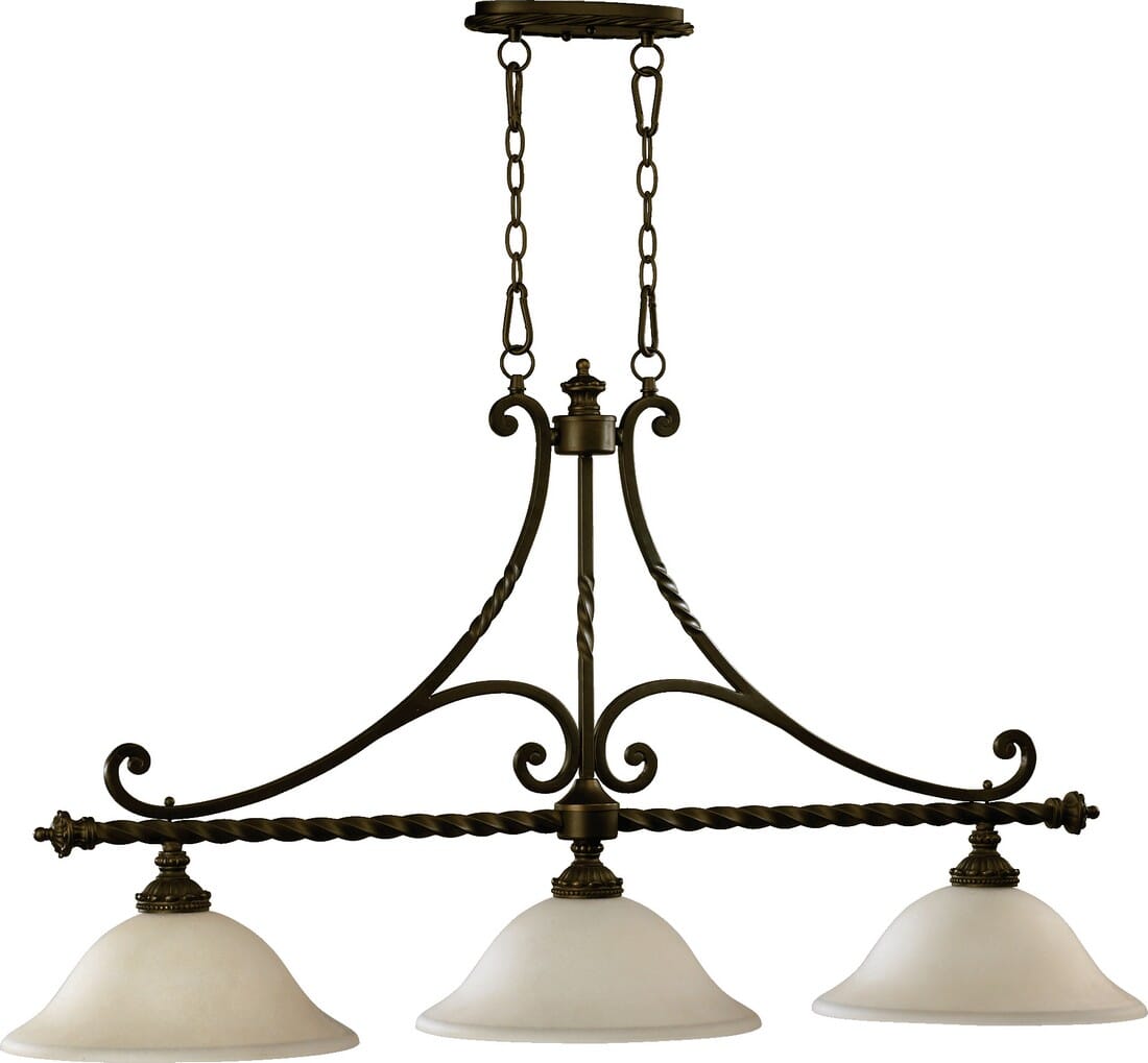 Quorum Alameda 3-Light 13" Ceiling Island Light in Oiled Bronze