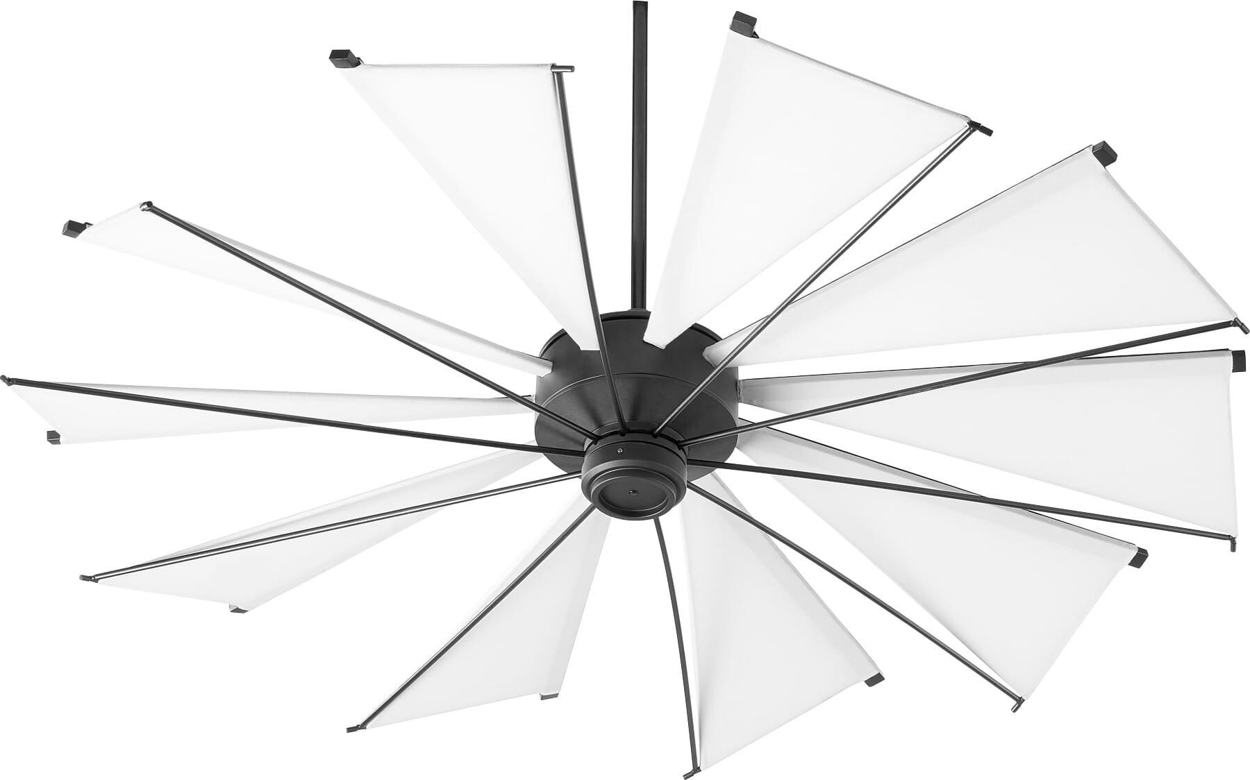 Quorum Mykonos 60" Indoor/Outdoor Ceiling Fan in Noir