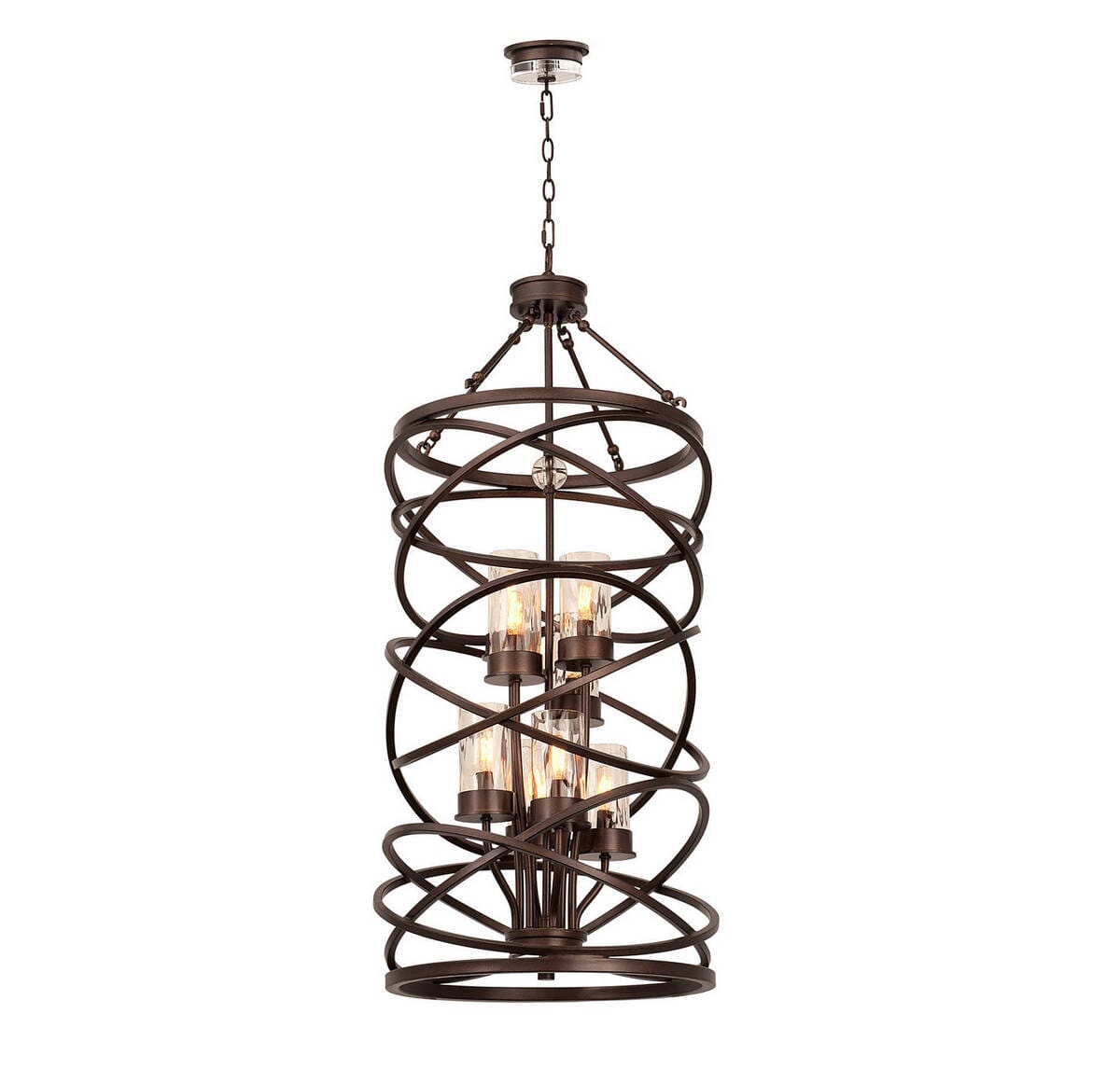 Kalco Eternity 8-Light Foyer in Etruscan Bronze