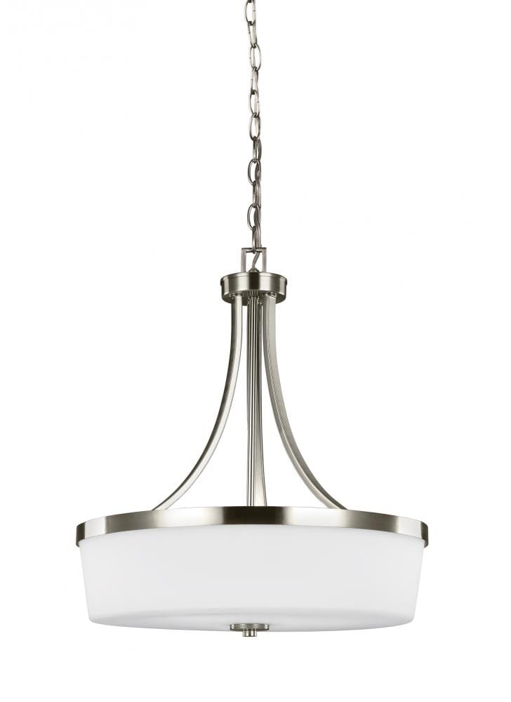 Sea Gull Hettinger 3-Light 22" Pendant Light in Brushed Nickel