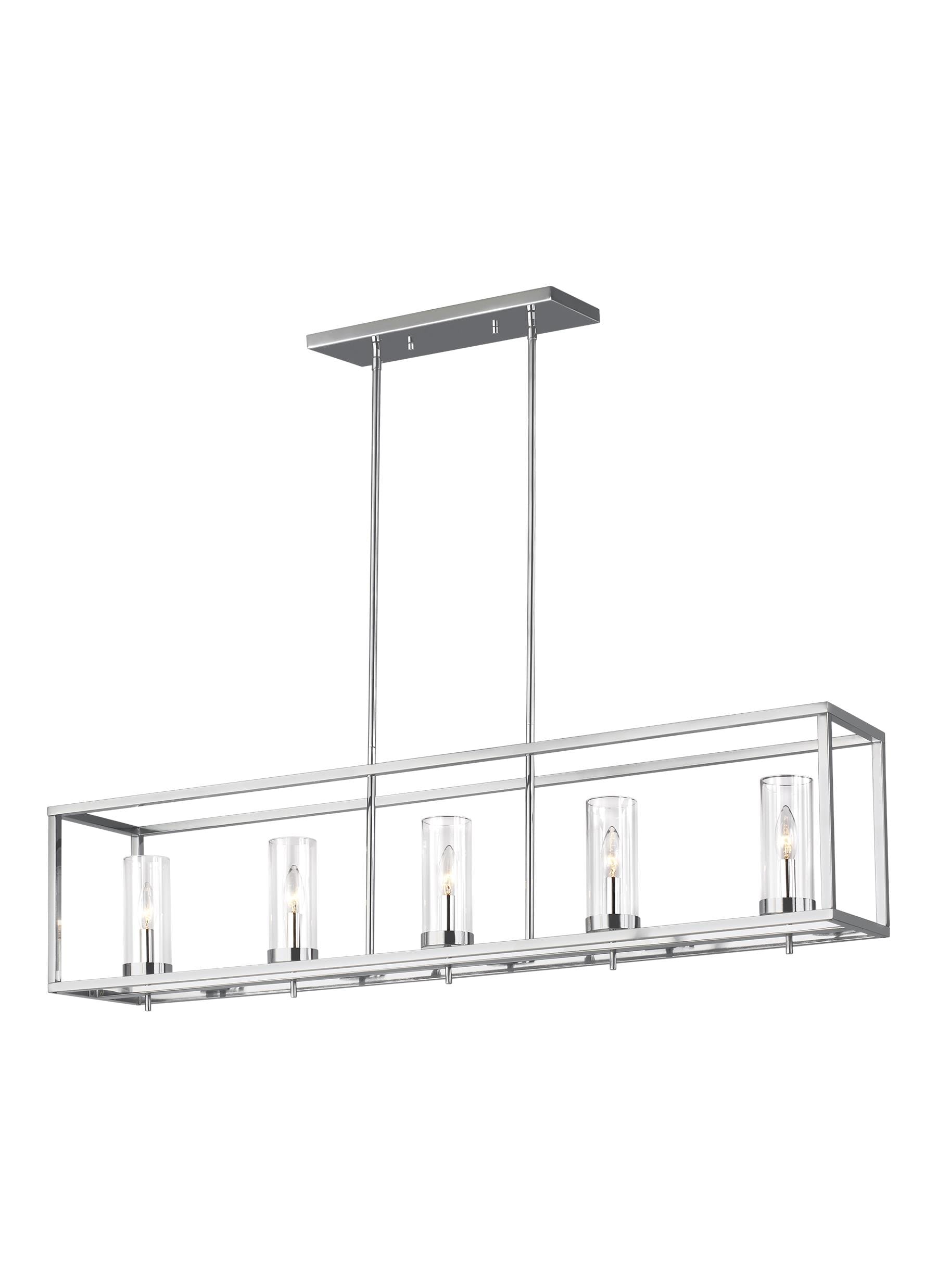 Sea Gull Zire 5-Light Kitchen Island Light in Chrome