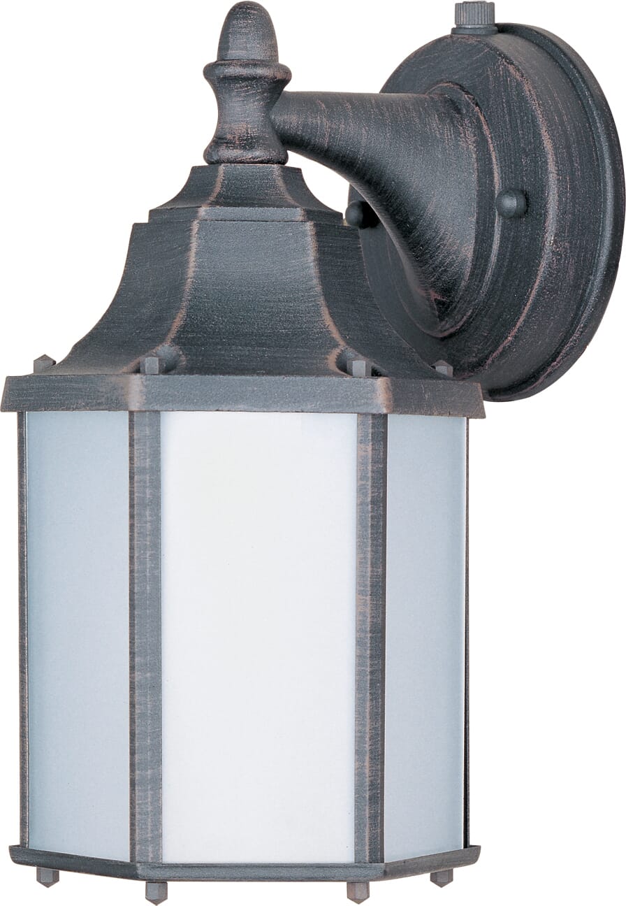 Maxim Lighting Side Door LED E26 1-Light 1-Light Outdoor Wall Mount in Rust Patina