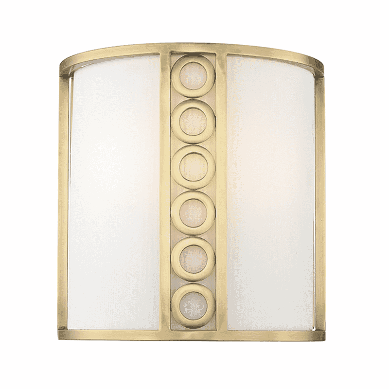 Hudson Valley Infinity 2-Light 11" Wall Sconce in Aged Brass