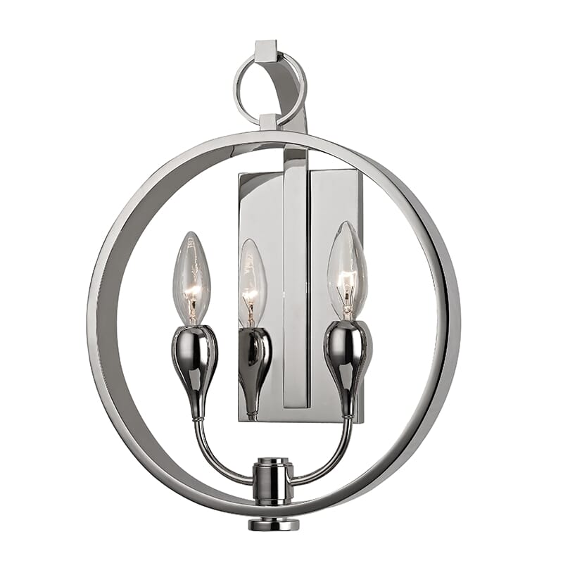 Hudson Valley Dresden 2-Light 15" Wall Sconce in Polished Nickel