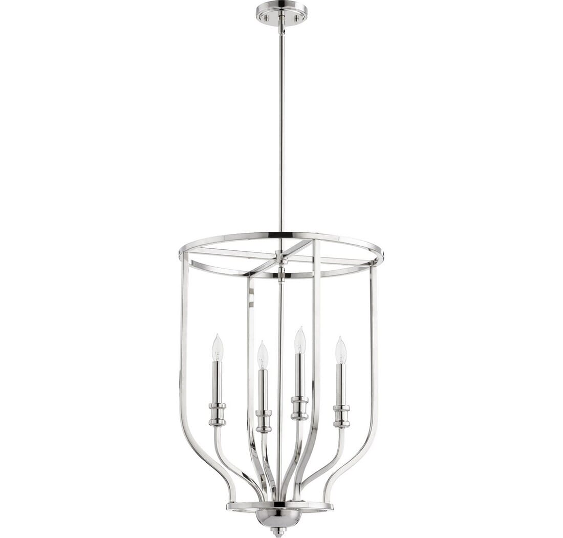 Quorum Richmond 4-Light Foyer Light in Polished Nickel