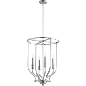 Quorum Richmond 4-Light Foyer Light in Satin Nickel