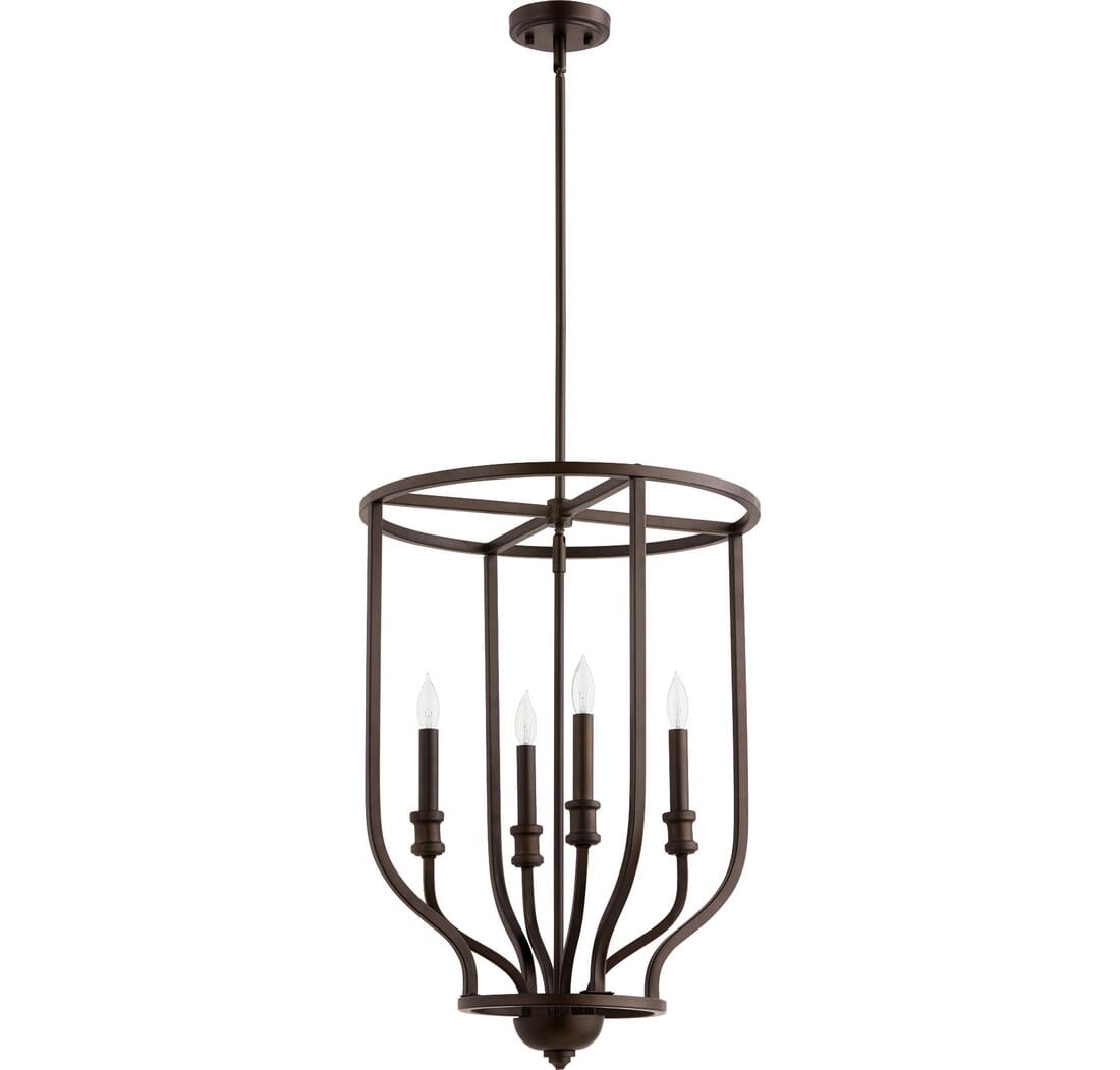 Quorum Richmond 4-Light Foyer Light in Oiled Bronze