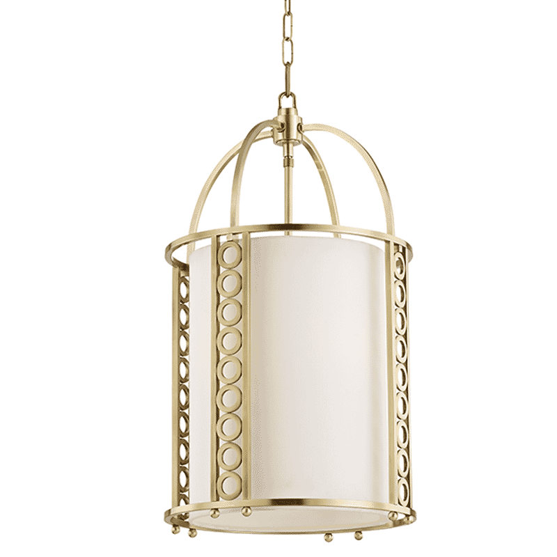 Hudson Valley Infinity 4-Light 26" Mini Pendant in Aged Brass