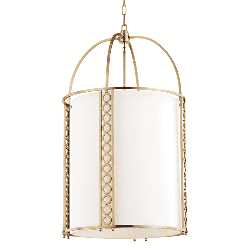 Hudson Valley Infinity 8-Light 36" Pendant Light in Aged Brass