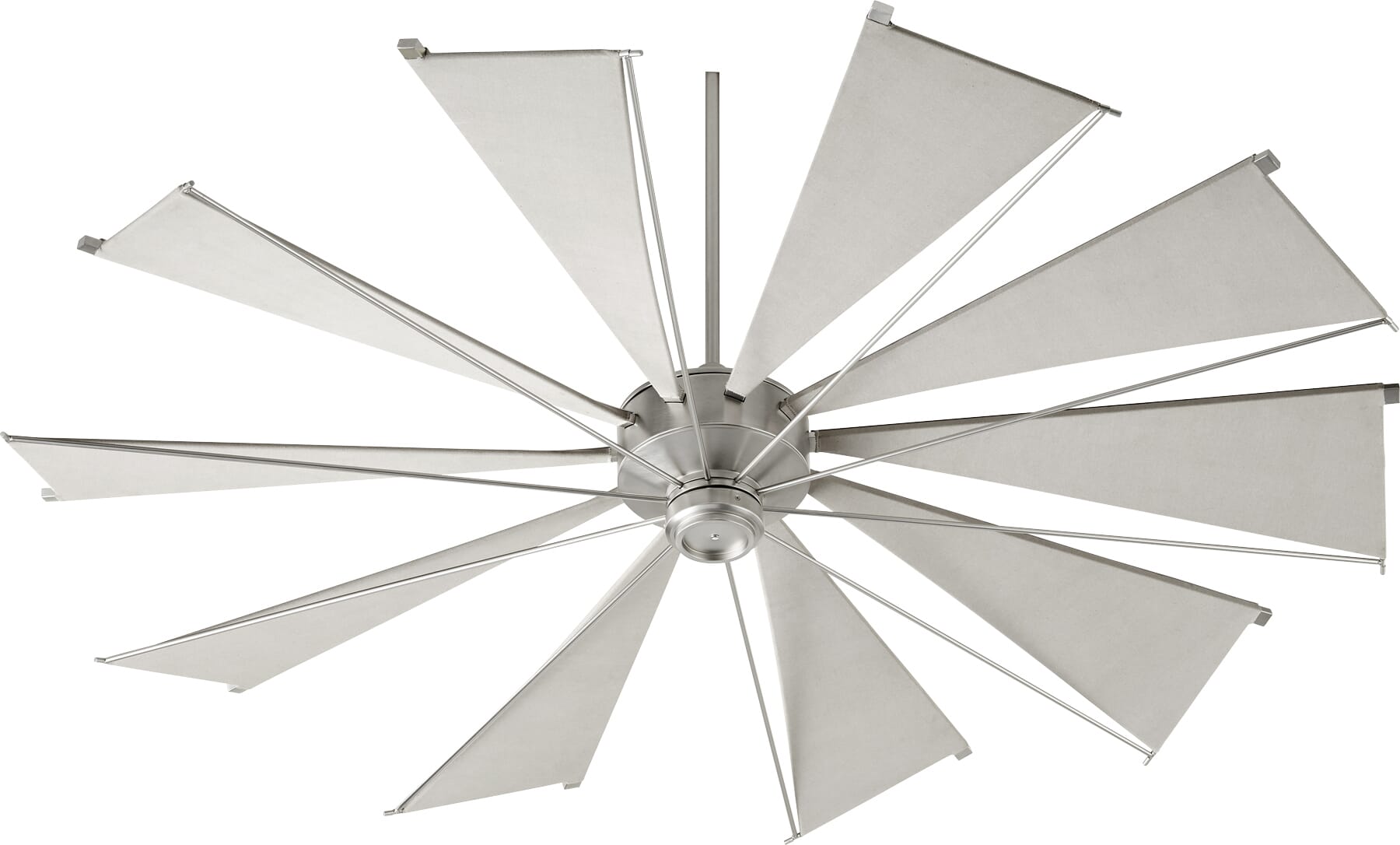 Quorum Mykonos 72" Indoor/Outdoor Ceiling Fan in Satin Nickel