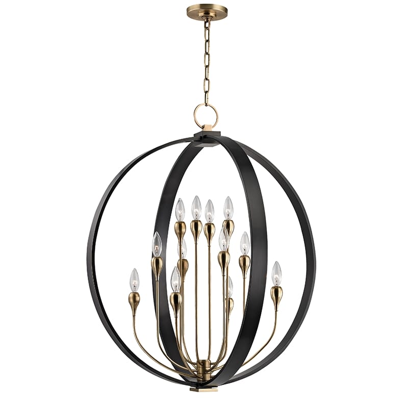 Hudson Valley Dresden 12-Light Chandelier in Aged Old Bronze