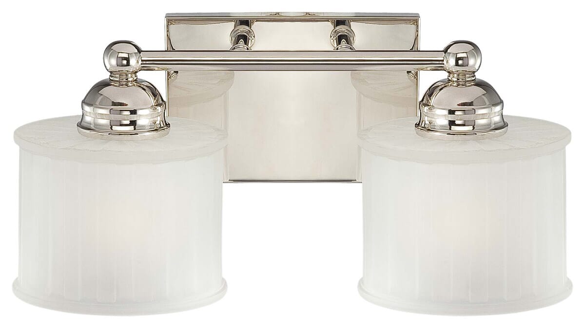 Minka Lavery 1730 Series 2-Light Bathroom Vanity Light in Polished Nickel