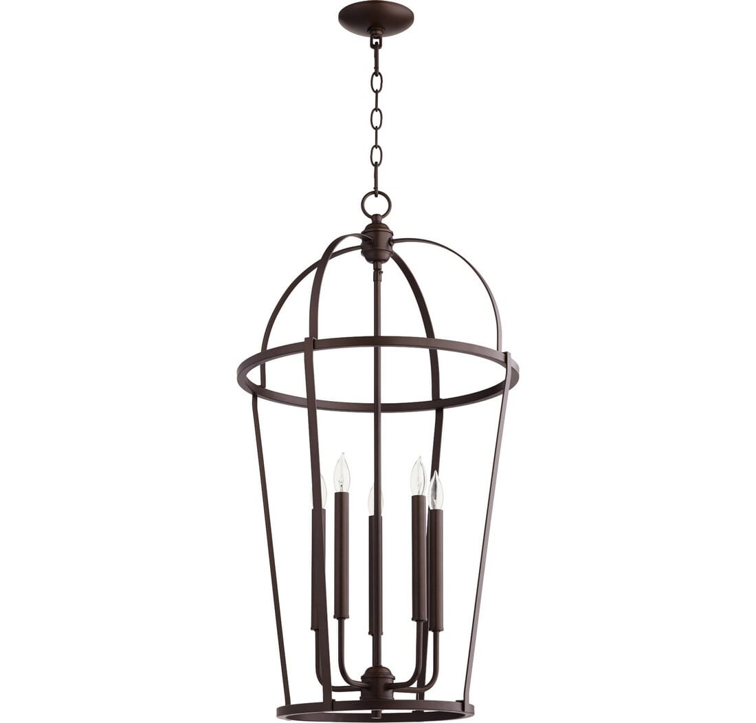 Quorum Quorum Home 5-Light 18" Foyer Light in Oiled Bronze