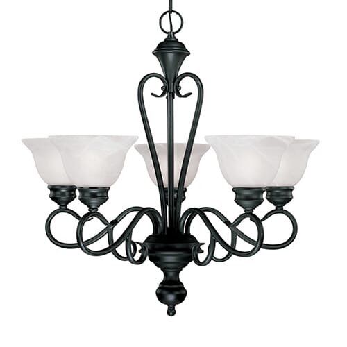 Millennium Lighting Devonshire 5-Light Chandelier in Black