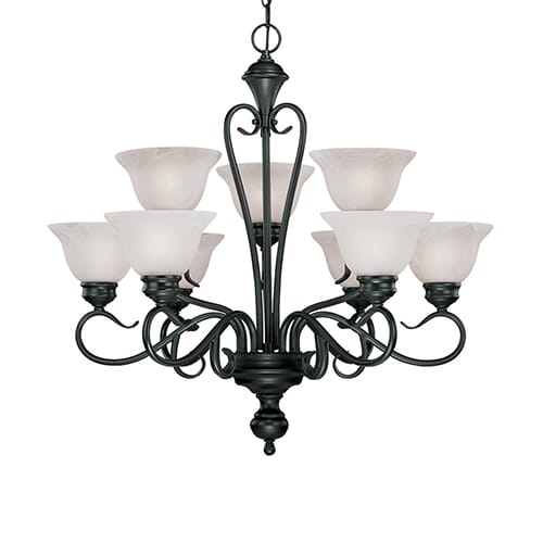 Millennium Lighting Devonshire 9-Light Chandelier in Black