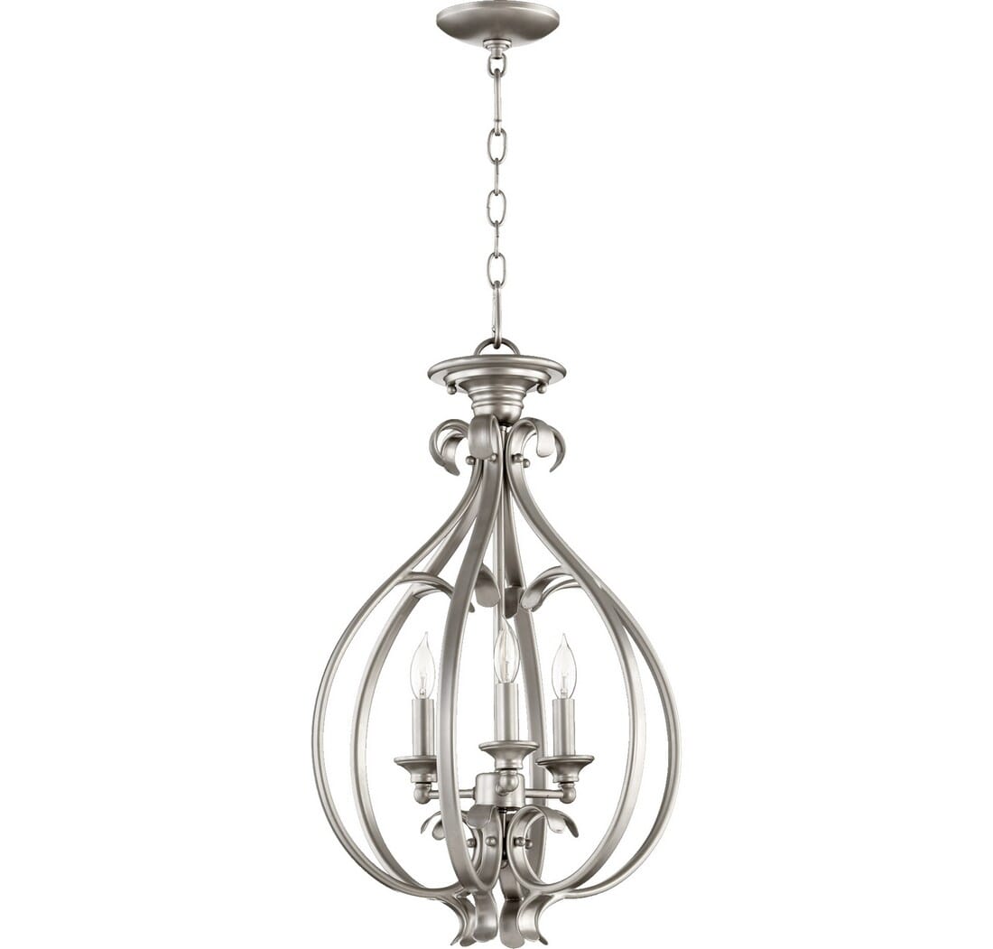 Quorum Randolph 3-Light 15" Pendant Light in Classic Nickel