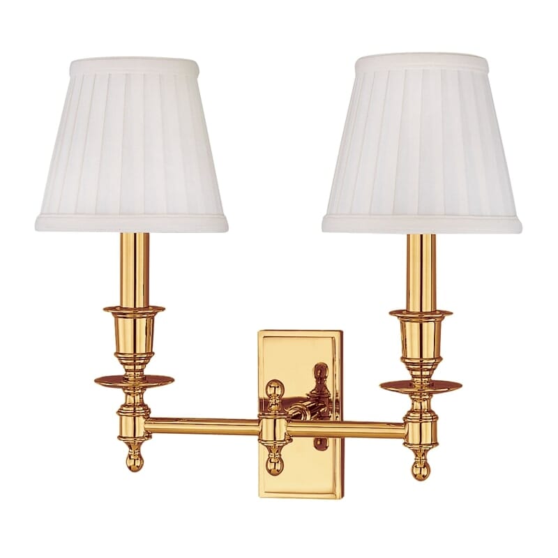 Hudson Valley Ludlow 2-Light 13" Wall Sconce in Polished Bronze