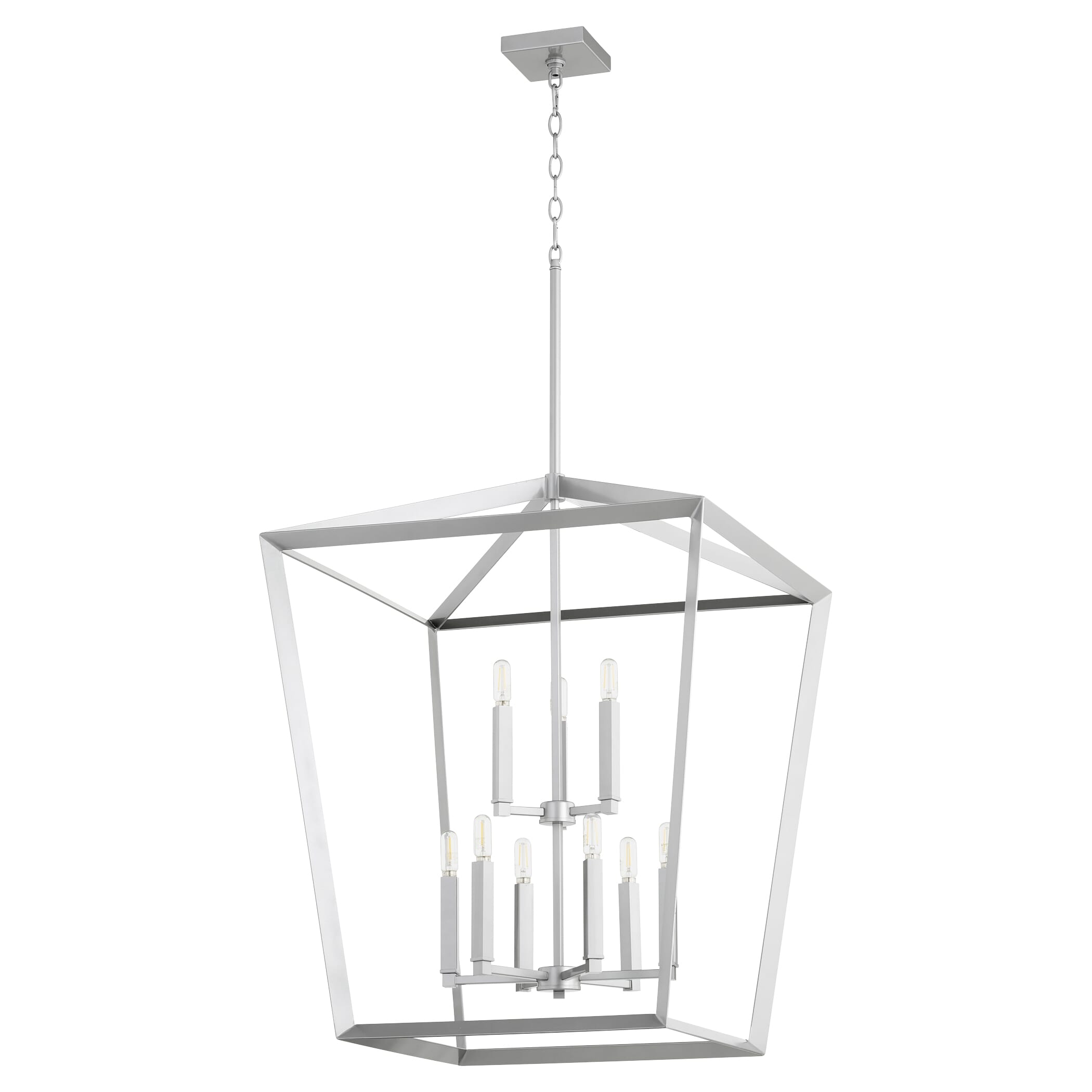 Quorum Manor 9-Light 25" Foyer Light in Classic Nickel