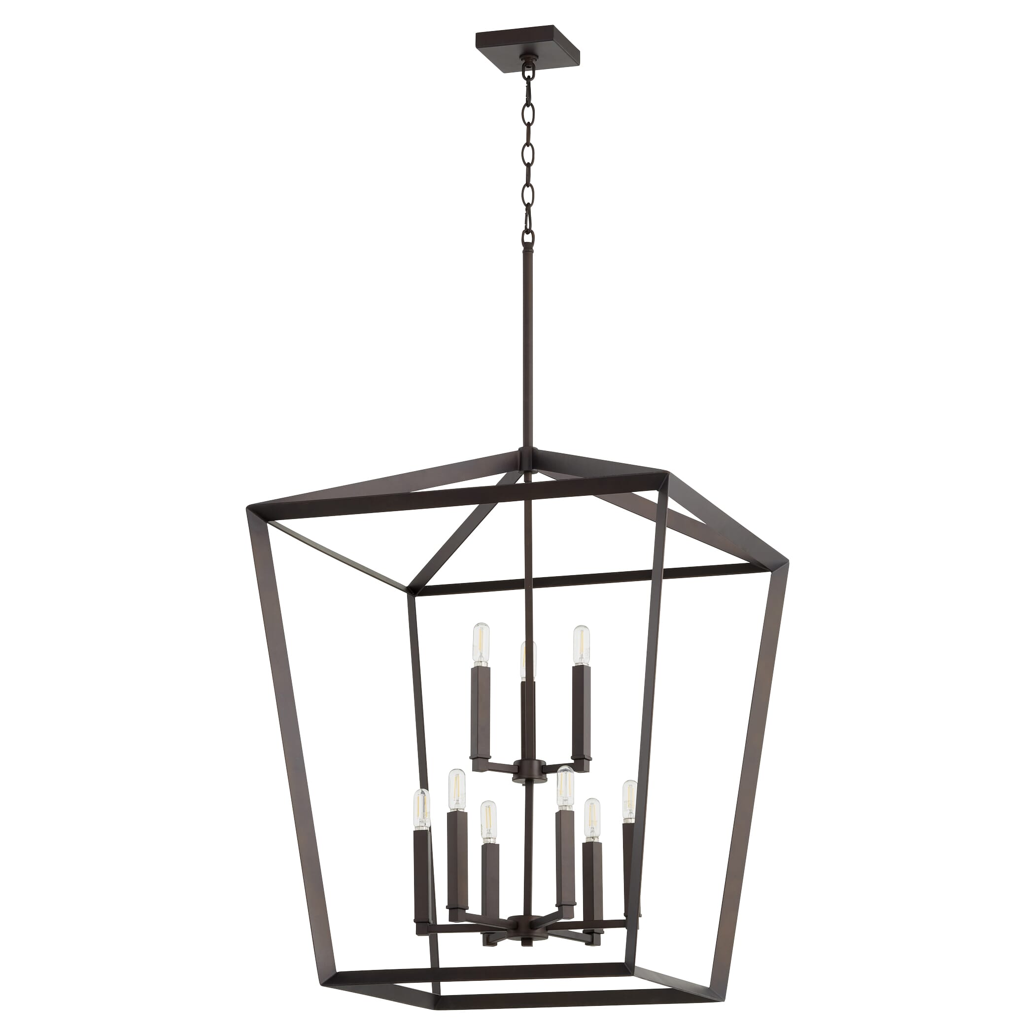 Quorum Manor 9-Light 25" Foyer Light in Oiled Bronze