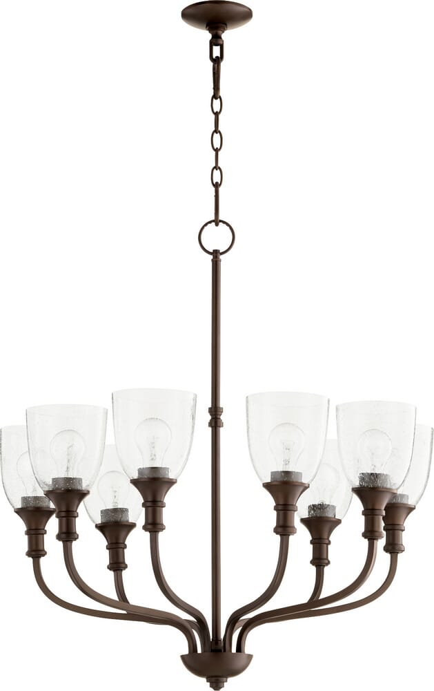 Quorum Richmond 8-Light Transitional Chandelier in Oiled Bronze with