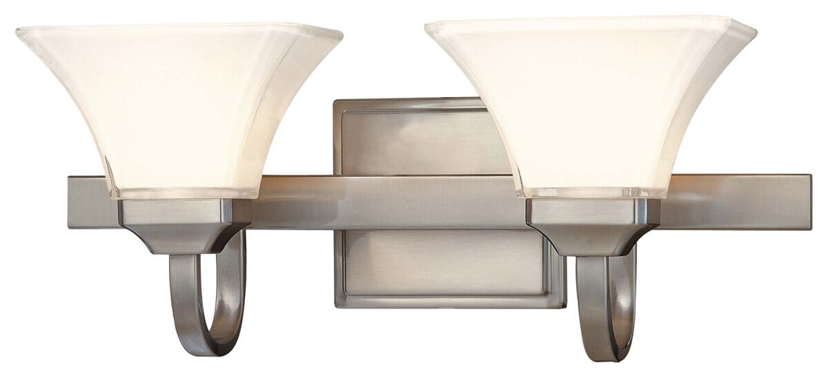 Minka Lavery Agilis 2-Light Bathroom Vanity Light in Brushed Nickel