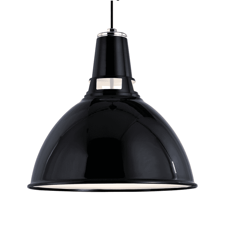 Hudson Valley Lydney 10" Pendant Light in Black Polished Nickel