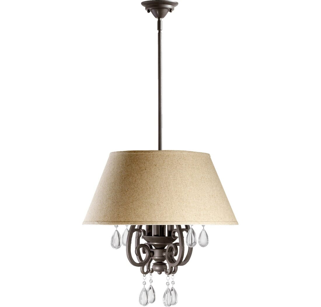 Quorum Anders 4-Light 20" Pendant Light in Oiled Bronze