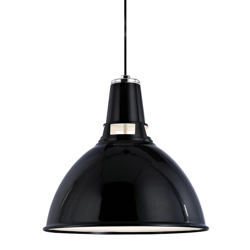 Hudson Valley Lydney 18" Pendant Light in Black Polished Nickel