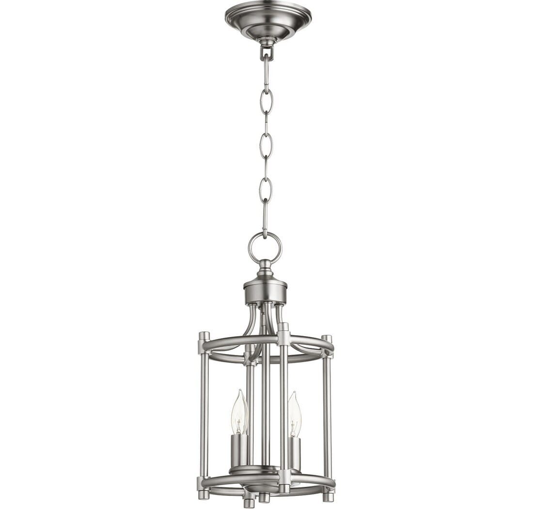 Quorum Rossington 2-Light 8" Foyer Light in Satin Nickel