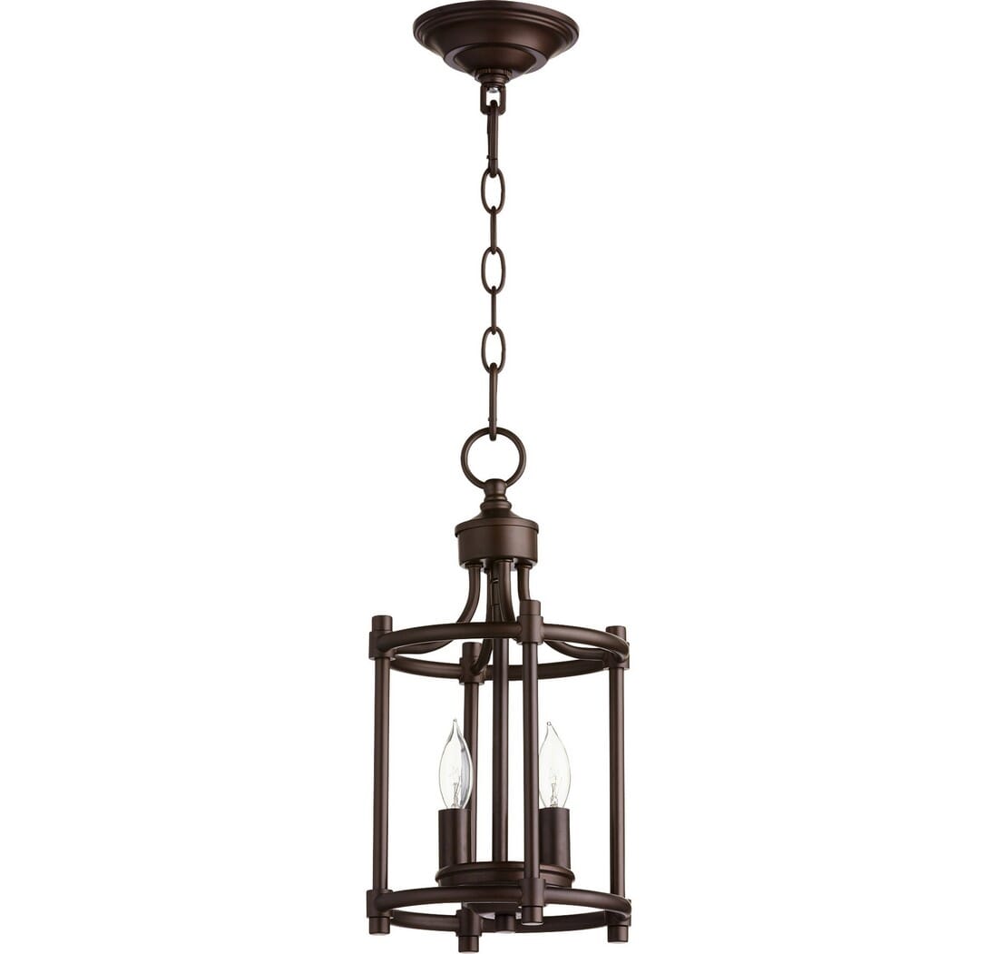 Quorum Rossington 2-Light 8" Foyer Light in Oiled Bronze